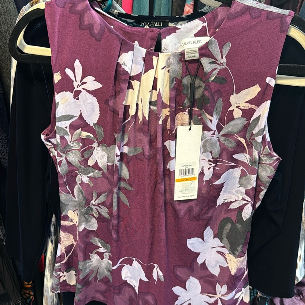 Calvin Klein Floral Sleeveless Top